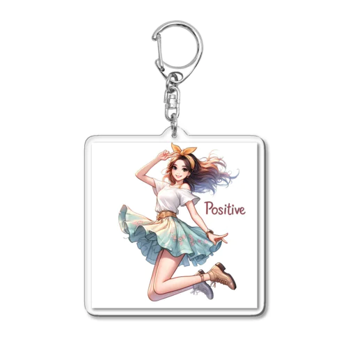 POSITIVE GIRL Acrylic Key Chain