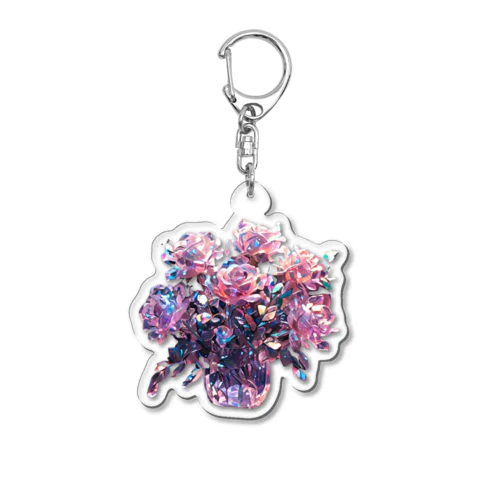 クリスタルローズ Acrylic Key Chain