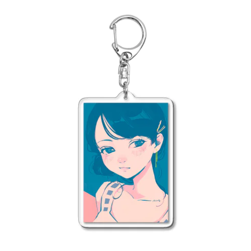 Mellow pink Acrylic Key Chain