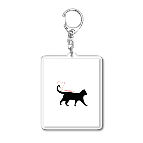 黒猫のの Acrylic Key Chain