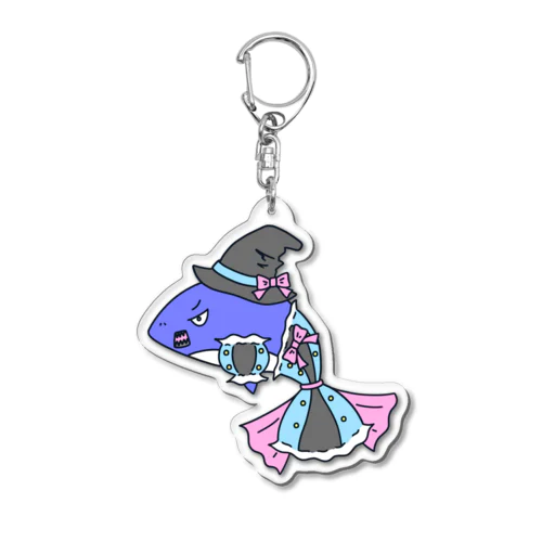 サメに魔女帽子 Acrylic Key Chain