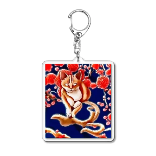 和風猫｢凡｣ Acrylic Key Chain