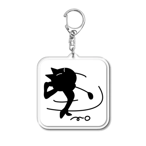 ゴルフ猫キーホルダー Acrylic Key Chain