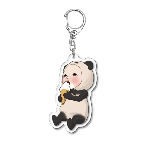 パンダタオル・ソフトクリーム Acrylic Key Chain