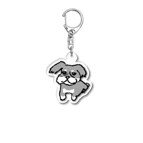 手描きシュナウザー Acrylic Key Chain