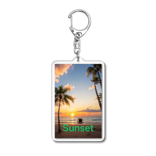 sunset Acrylic Key Chain