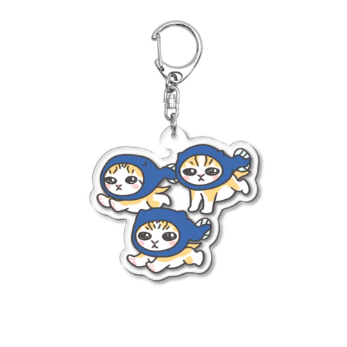 三つ子001_オタマジャクシごっこ Acrylic Key Chain