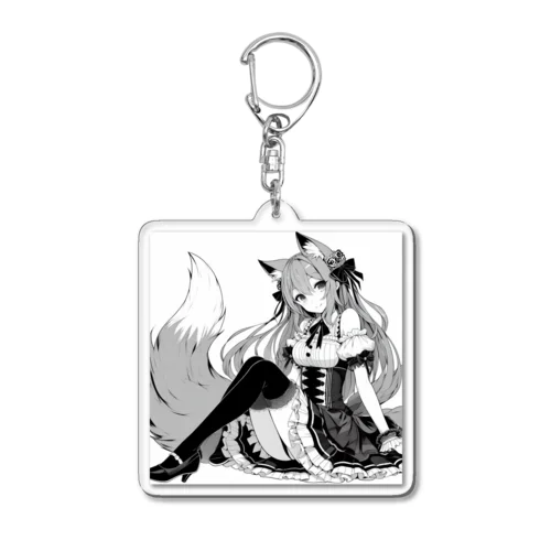 Foxgirl.dress.1 Acrylic Key Chain