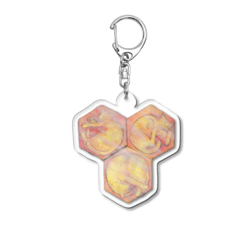 ハチネコ Acrylic Key Chain