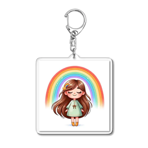 HappyGirl Acrylic Key Chain