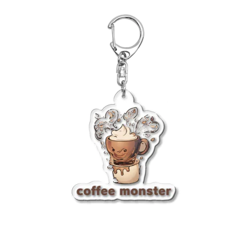 Coffee Monster Java Acrylic Key Chain