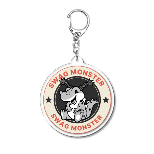 Swag Monster　アクリルキーホルダー（モノクロアニメ風） Acrylic Key Chain