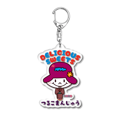 つるこまんじゅう Acrylic Key Chain