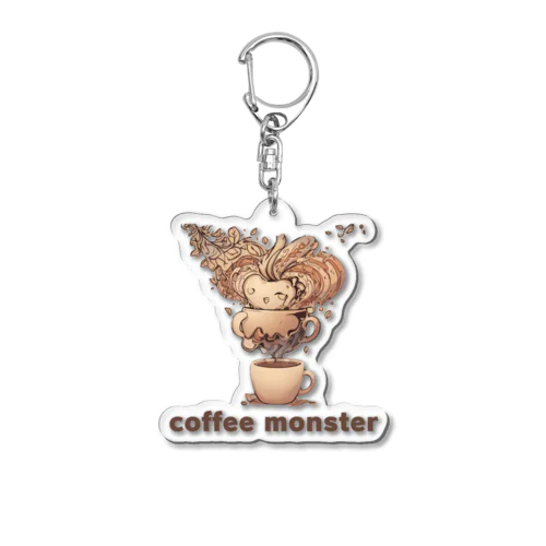 coffee monster Bourbon Acrylic Key Chain