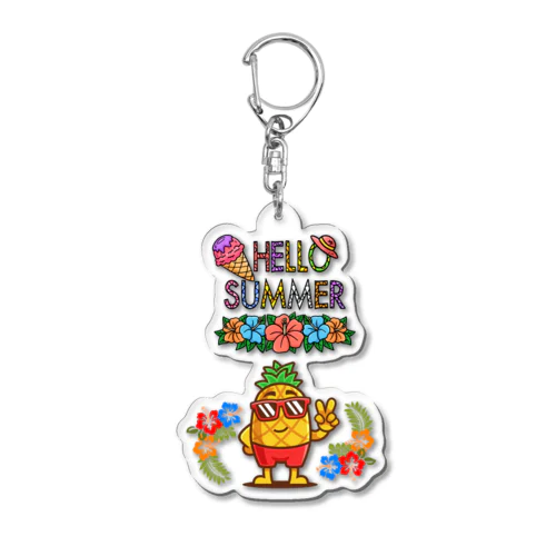 夏シリーズ　パイナップルおじさん Acrylic Key Chain