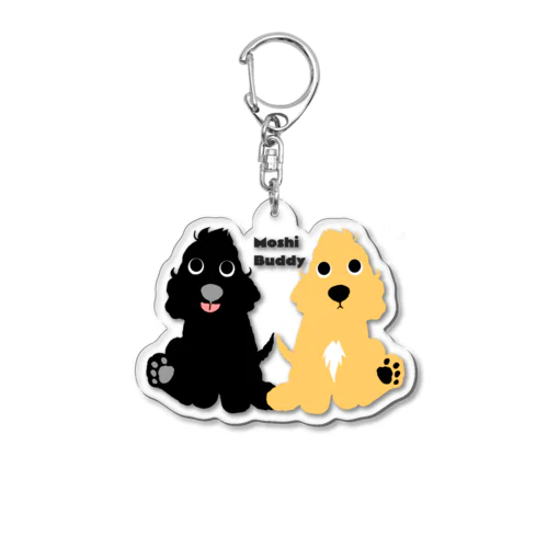 MoshiとBuddyパピコ Acrylic Key Chain