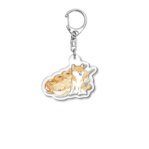 柴犬とだんご　みたらしときなこ Acrylic Key Chain