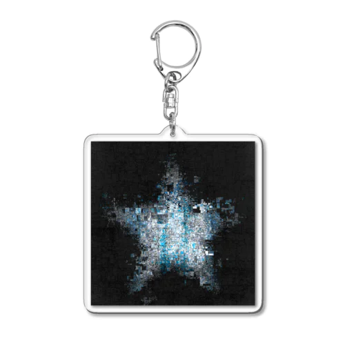 スターブロック　青　Tシャツ　アクリルブロック　アクリルキーホルダー　クリアファイル　クッション Acrylic Key Chain