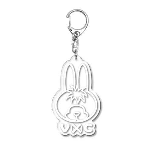 Rabbit Logo white Acrylic Key Chain