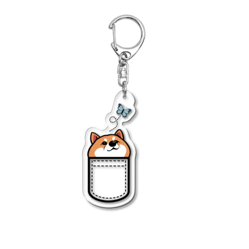 ぴったりだけど限界かもしば犬さん Acrylic Key Chain