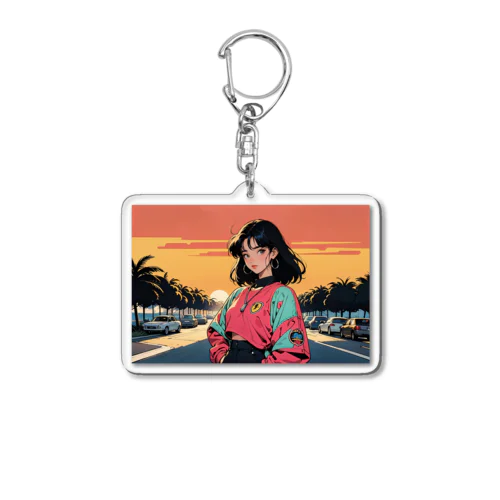 サンセットガール Acrylic Key Chain