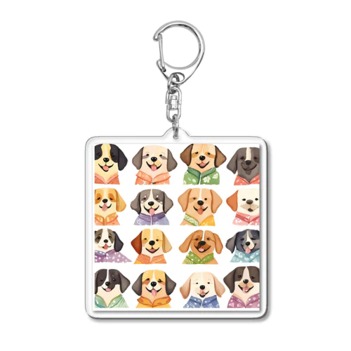 アロハシャツ犬 Acrylic Key Chain