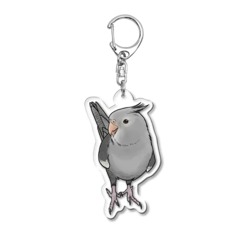 オカメインコ・アクリルキーホルダー・ホワイトフェイス女子２ Acrylic Key Chain