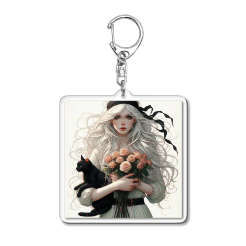 誕生日に薔薇を贈る Acrylic Key Chain