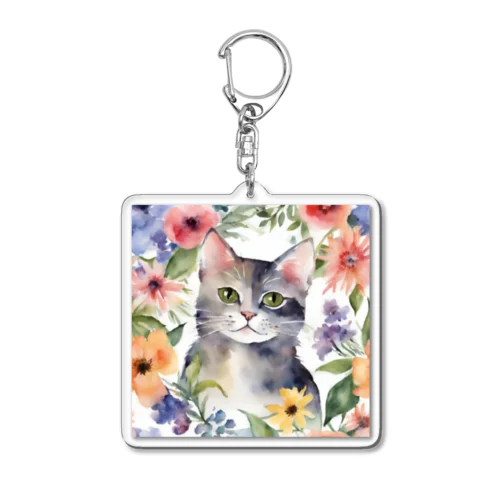 花といっしょ💐 Acrylic Key Chain