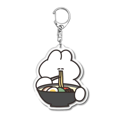 とんこつラーメンとうさちゃん Acrylic Key Chain