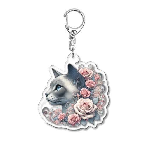 バラ猫ちゃん🌹 Acrylic Key Chain