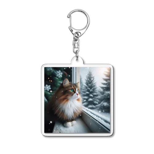 ノルウェージャンフォレストキャット　Tシャツ　クリアファイル　パーカー Acrylic Key Chain