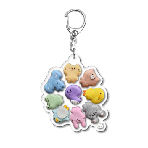 ゆる動物集合！ Acrylic Key Chain