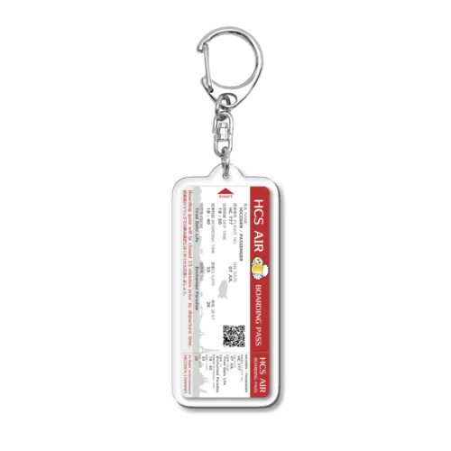 Boarding Pass (Red) アクリルキーホルダー