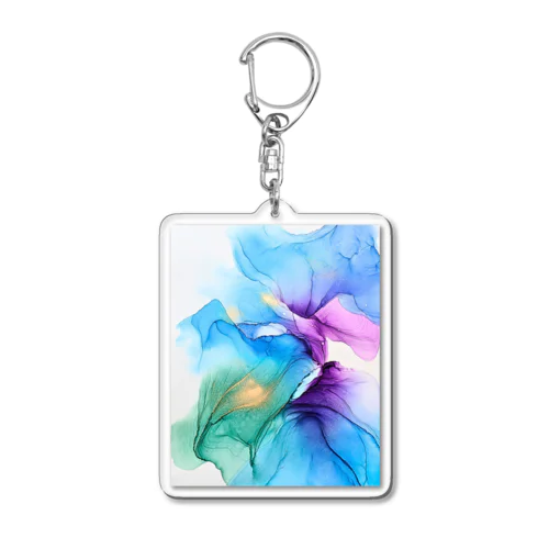 アルコールインクアート wave01 Acrylic Key Chain