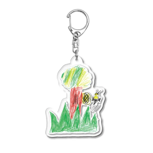 ハチに気をつけて！ Acrylic Key Chain