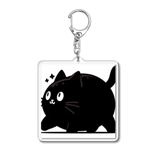 まあるい黒猫 Acrylic Key Chain