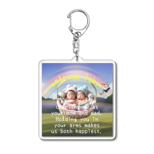 welcomeBaby Acrylic Key Chain