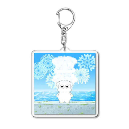 夏花火。 Acrylic Key Chain