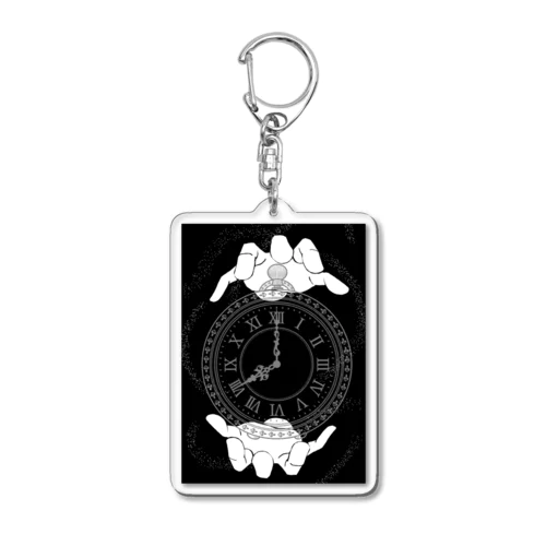 蝶月蒼 時計 Acrylic Key Chain