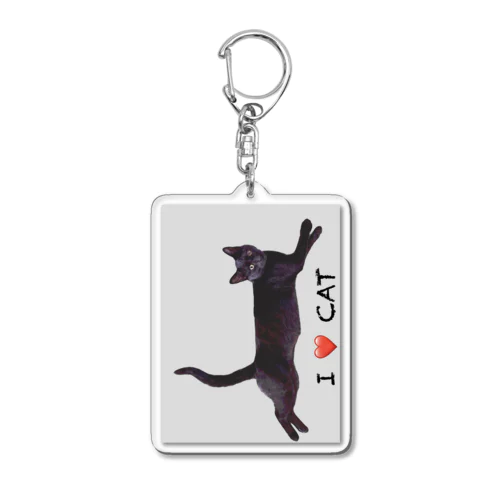 黒猫 Acrylic Key Chain