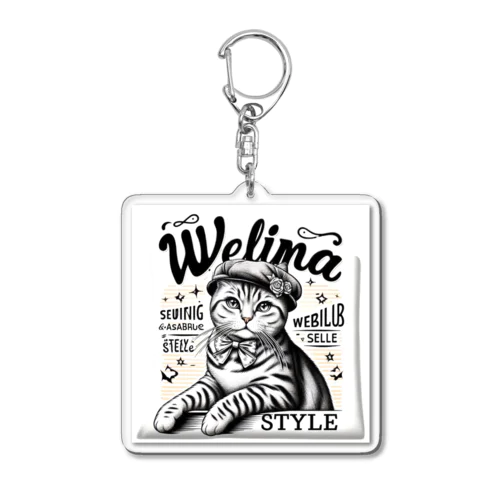 Welina cat 2 Acrylic Key Chain