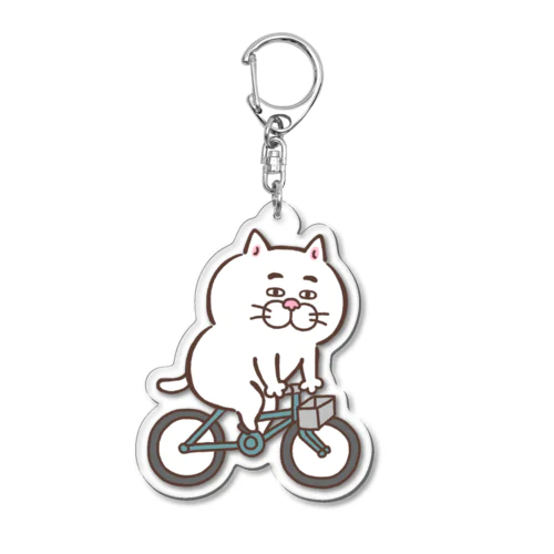 サイクリングにゃんこ Acrylic Key Chain