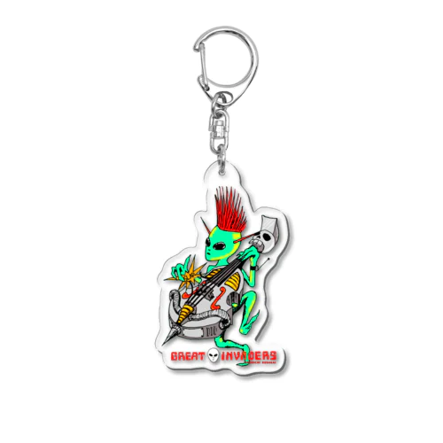 ウッドベース宇宙人/グレートインベーダーズ Acrylic Key Chain