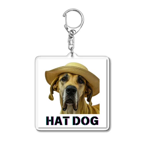 HAT DOG（グレートデーン） Acrylic Key Chain