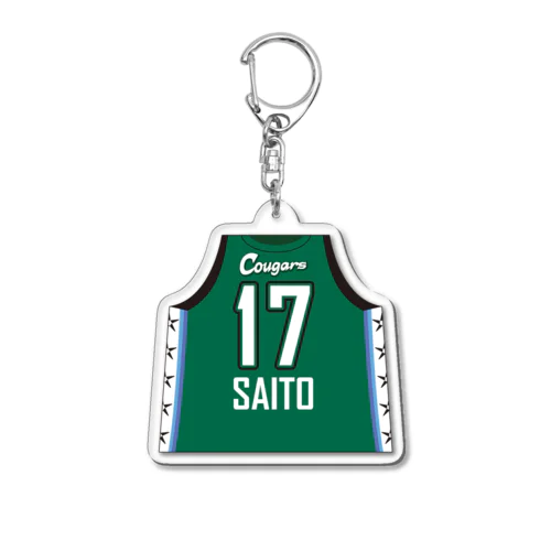 #17 齋藤 麻未：アクリルキーホルダー（ユニフォーム） Acrylic Key Chain