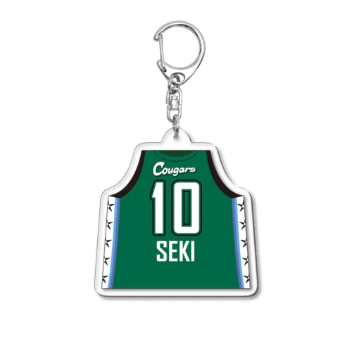 #10 関 ななみ：アクリルキーホルダー（ユニフォーム） Acrylic Key Chain