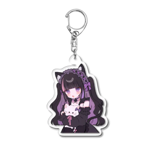猫炒飯といっしょ Acrylic Key Chain