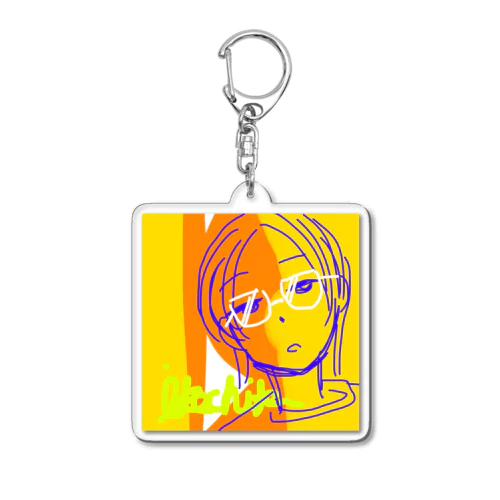 オレンジ Acrylic Key Chain