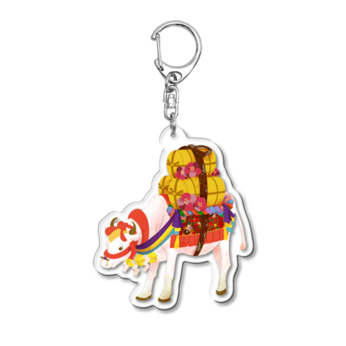 めでたい牛 Acrylic Key Chain